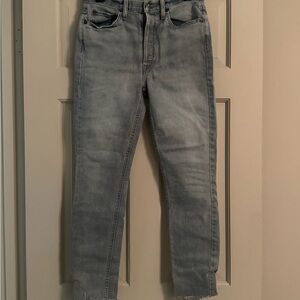 Re/Done Blue Ankle Cropped Jeans